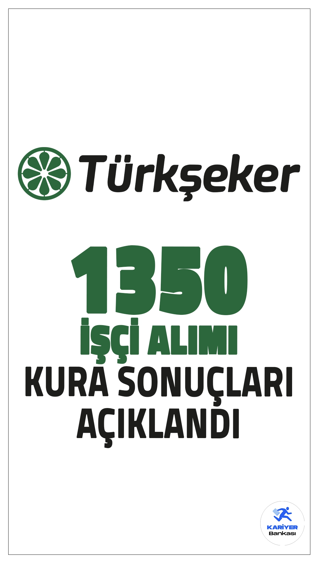 Türkşeker 1350 İşçi Alımı Kura Sonuçları Açıklandı