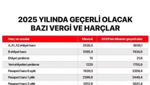 2025 YILINDA GEÇERLİ OLACAK BAZI VERGİ BORÇLARI