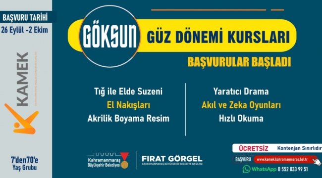 Büyükşehir'den Göksun'da Her Yaşa Uygun Eğitim