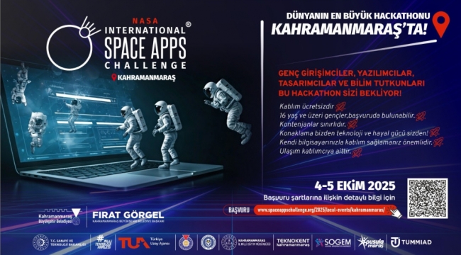 Kahramanmaraş'ta Bir İlk; Büyükşehir NASA'nın Dev Organizasyonuna Ev Sahipliği Yapacak