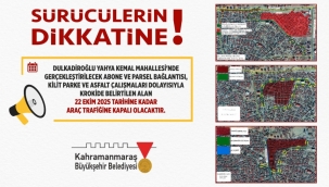 Yahya Kemal Mahallesi'nde Altyapı İçin Trafiğe Geçici Düzenleme