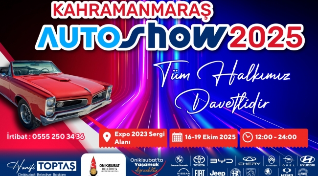 Auto Show 2025 Kahramanmaraş Başlıyor