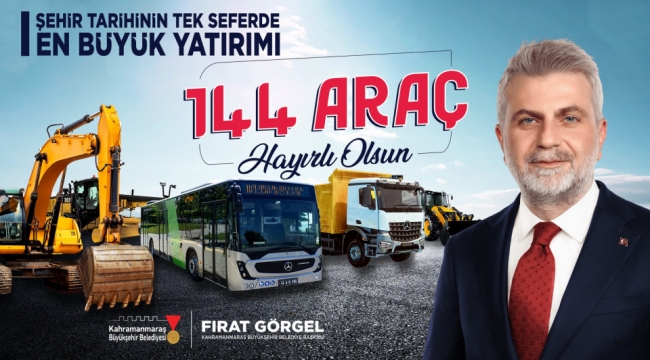 Büyükşehir'den Tarihi Araç Yatırımı; 144 Hizmet Aracı Filoya Kazandırıldı
