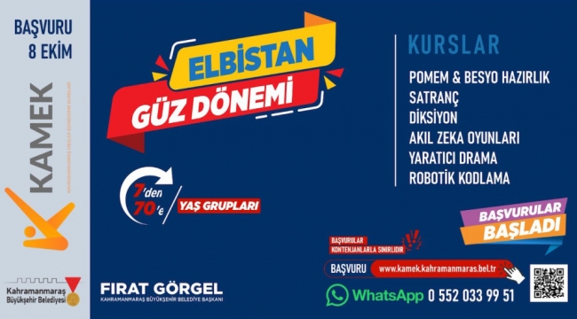Büyükşehir'in Meslek Edindirme Kursları Elbistan'da Vatandaşlarla Buluşuyor