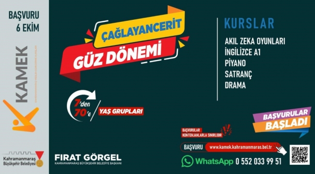 KAMEK Atölyeleri Çağlayancerit'te Kapılarını Kursiyerlere Açıyor