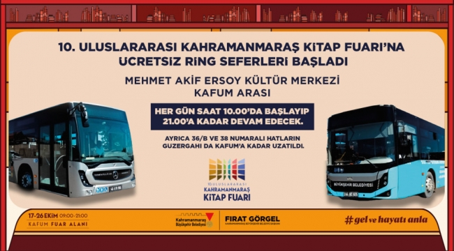 Kitap Fuarı'na Ücretsiz Ring Seferleri Başladı!