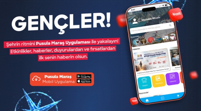 Pusula Maraş Gençlerle Büyüyor; 113 Bini Aşkın Genç Uygulamayı Kullanıyor