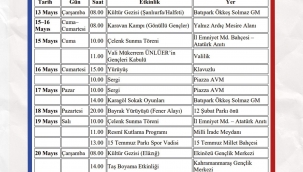 GENÇLİK VE SPOR İL MÜDÜRLÜĞÜ ETKİNLİK TAKVİMİ