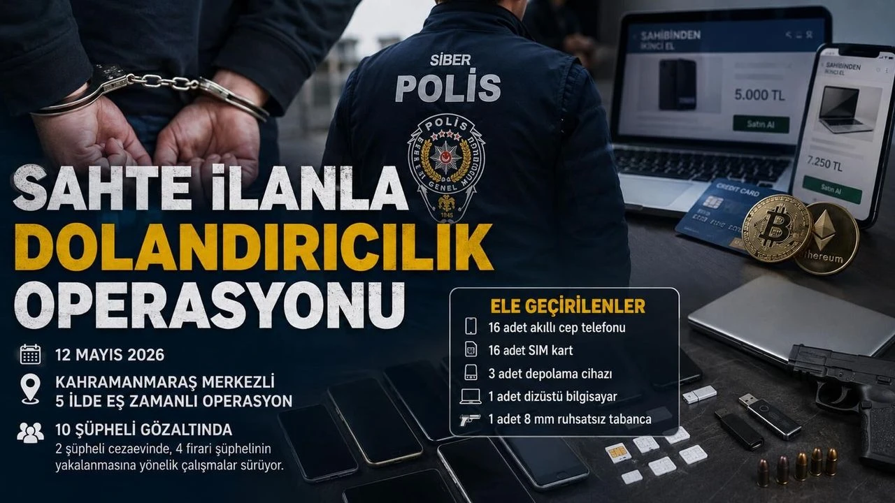 Kahramanmaraş merkezli dolandırıcılık operasyonunda 10 gözaltı