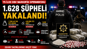 75 İlde Dev Narkotik Operasyonu: 1.628 Şüpheli Yakalandı