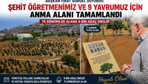 Başkan Görgel: Şehit Öğretmen Ayla Kara ve 9 Yavru İçin Oluşturulan Anma Alanı Tamamlandı