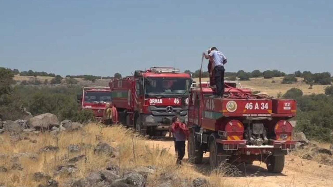 Kahramanmaraş ekipleri alevlerle mücadele için Gaziantep'e sevk edildi