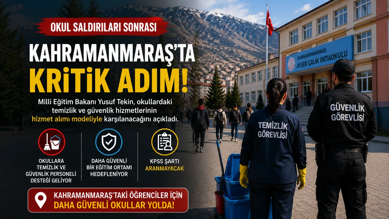 Kahramanmaraş'taki Okullara Güvenlik Personeli Müjdesi