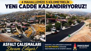 Onikişubat'ta 5 Kilometrelik Yeni Caddede Asfalt Mesaisi Sürüyor