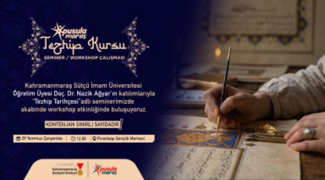 Pusula Maraş'tan Gençlere Geleneksel Sanat Atölyesi