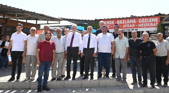 Vali Ünlüer ve Başkan Görgel, Trabzon Caddesi ile Demirciler Çarşısı'nda İncelemelerde Bulundu