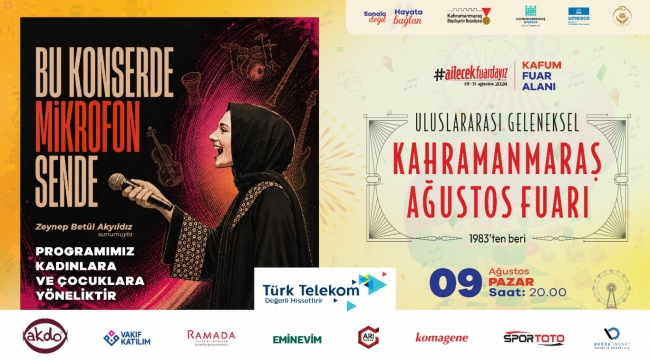 Geleneksel Ağustos Fuarı Pazar Günü Eğlence Dolu İki Programla Devam Edecek