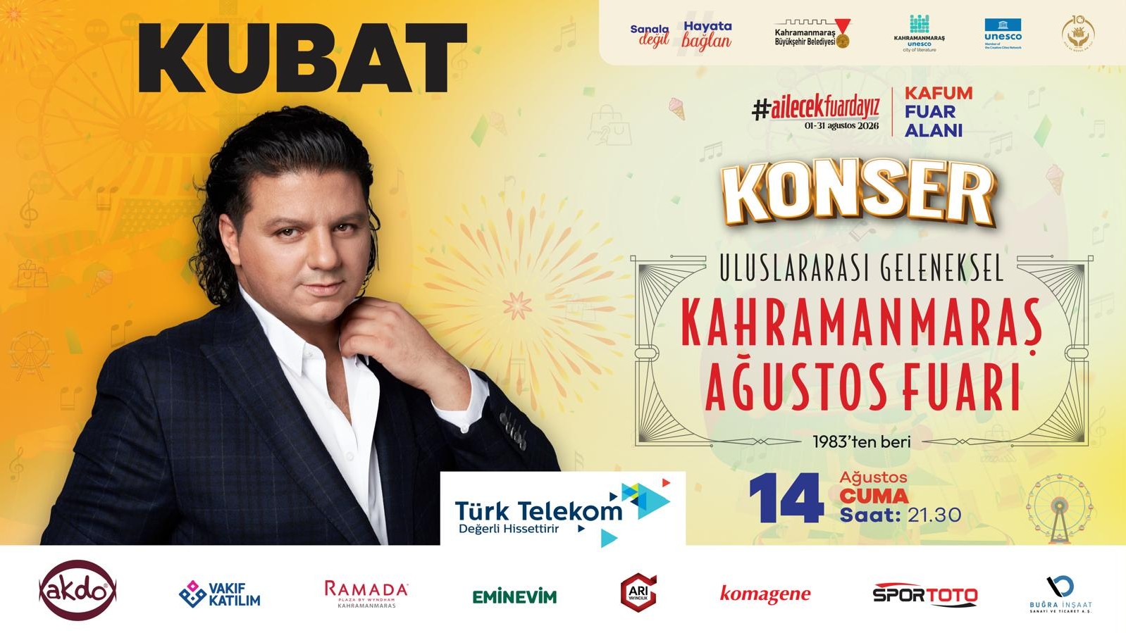 Sevilen Sanatçı Kubat, KAFUM'da Sahne Alacak!