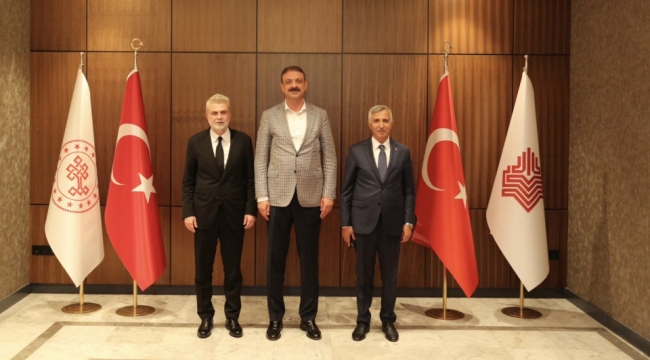Vali Ünlüer ve Başkan Görgel'den Vakıflar Genel Müdürlüğü'ne ziyaret